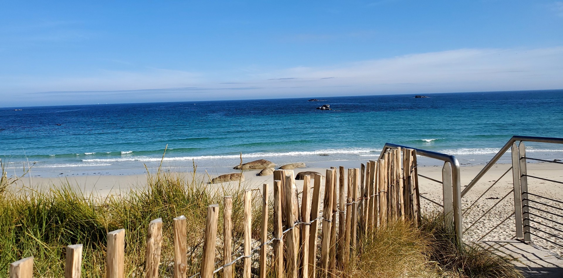 Plage vue des dunes 1