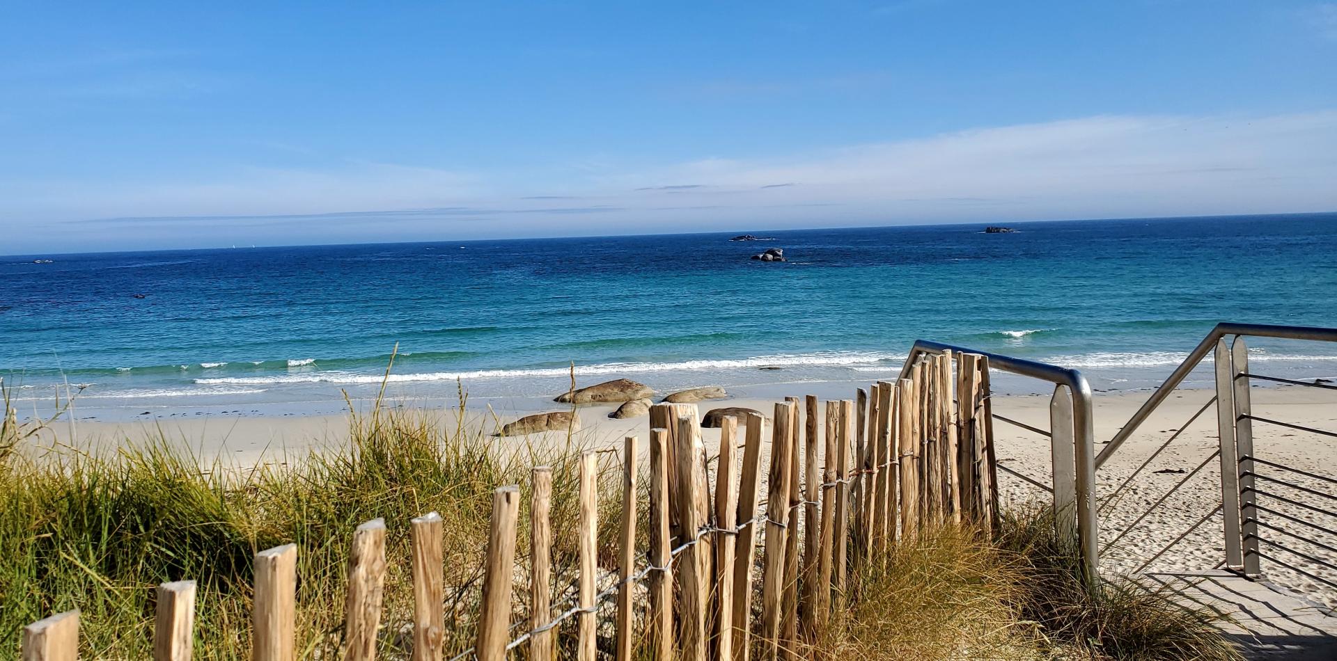 Plage vue des dunes 1